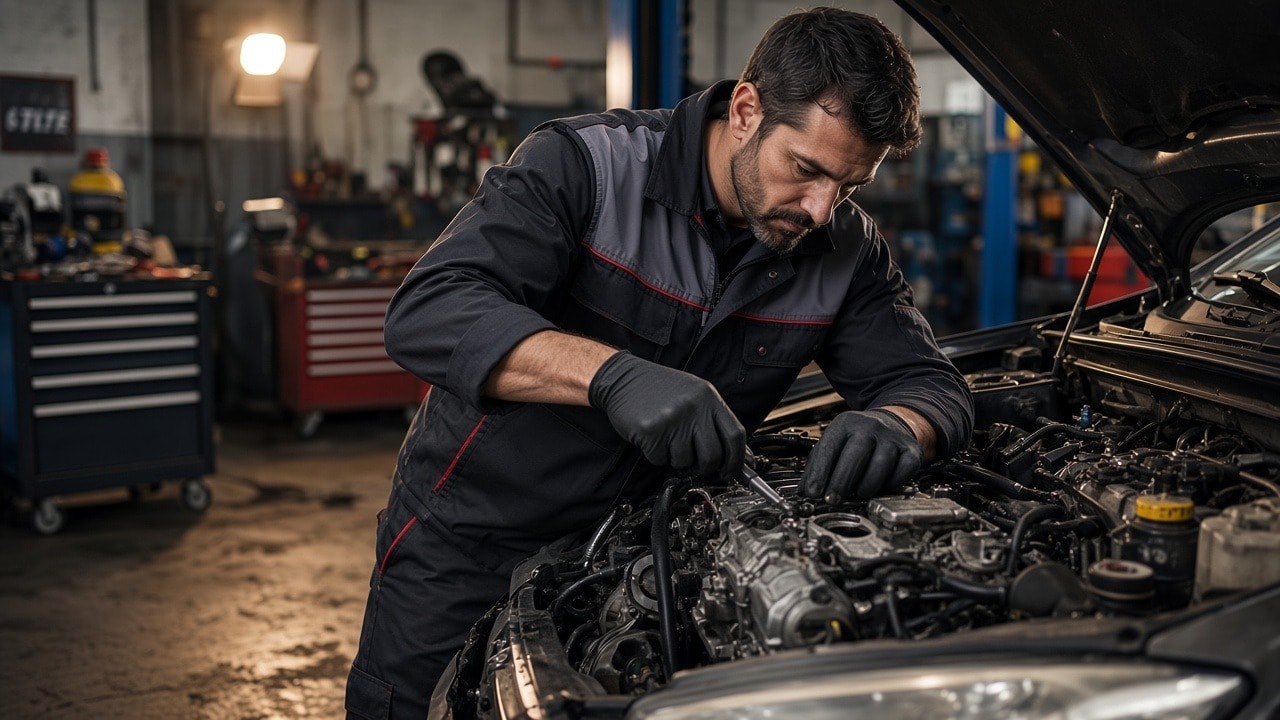 Profesional con calzado de seguridad
