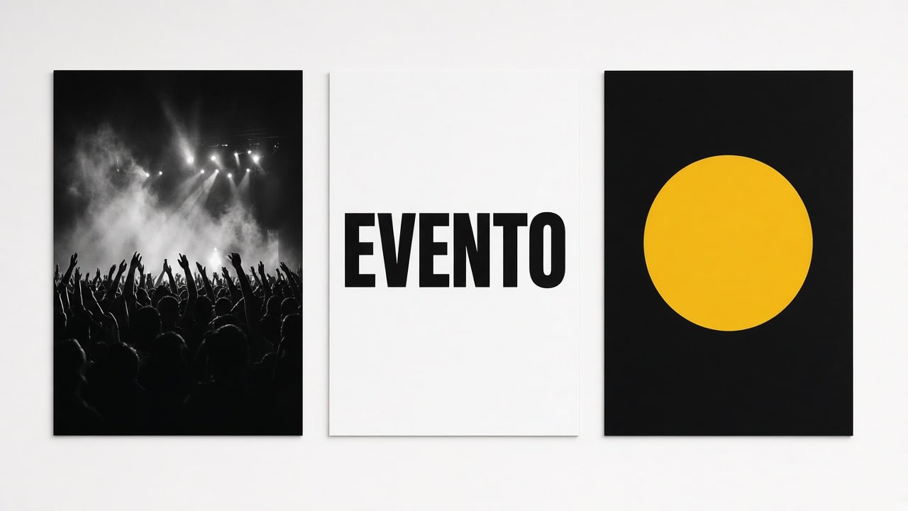 Muestra de cartelería para evento
