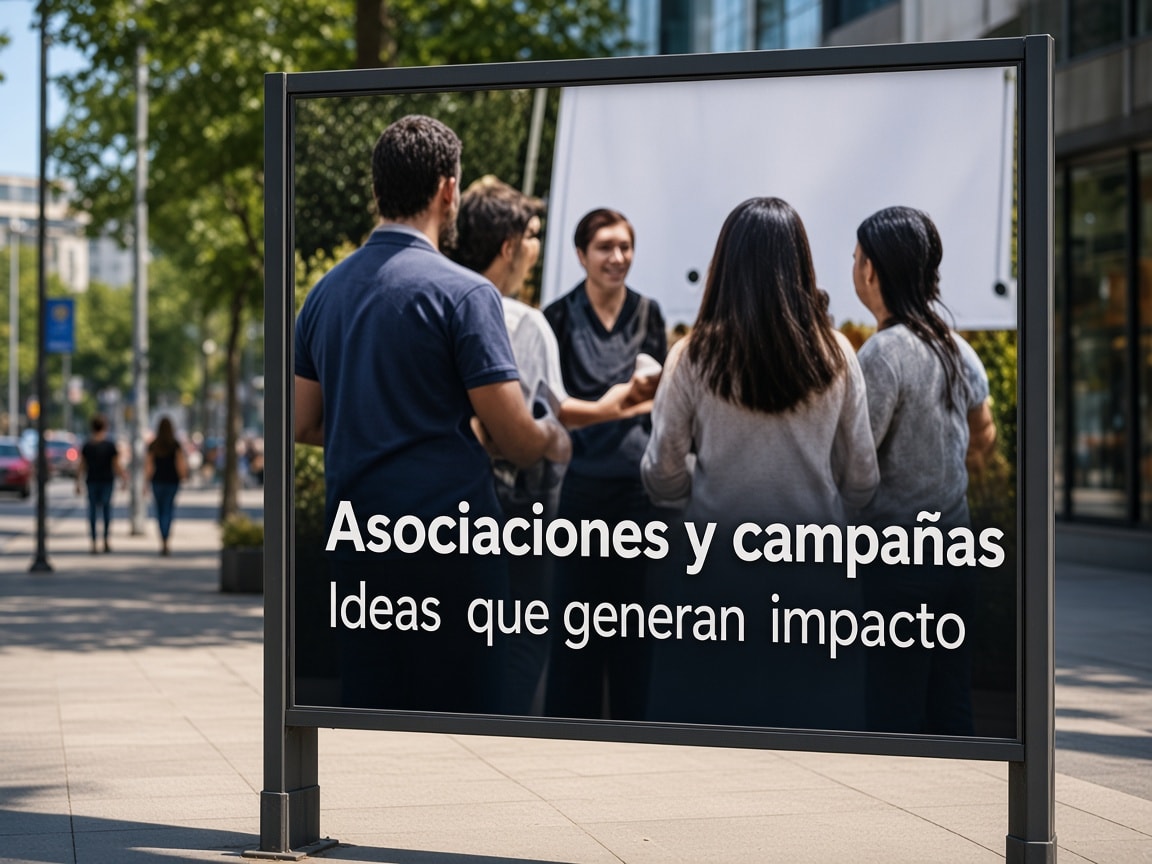 Acción de campaña con material impreso
