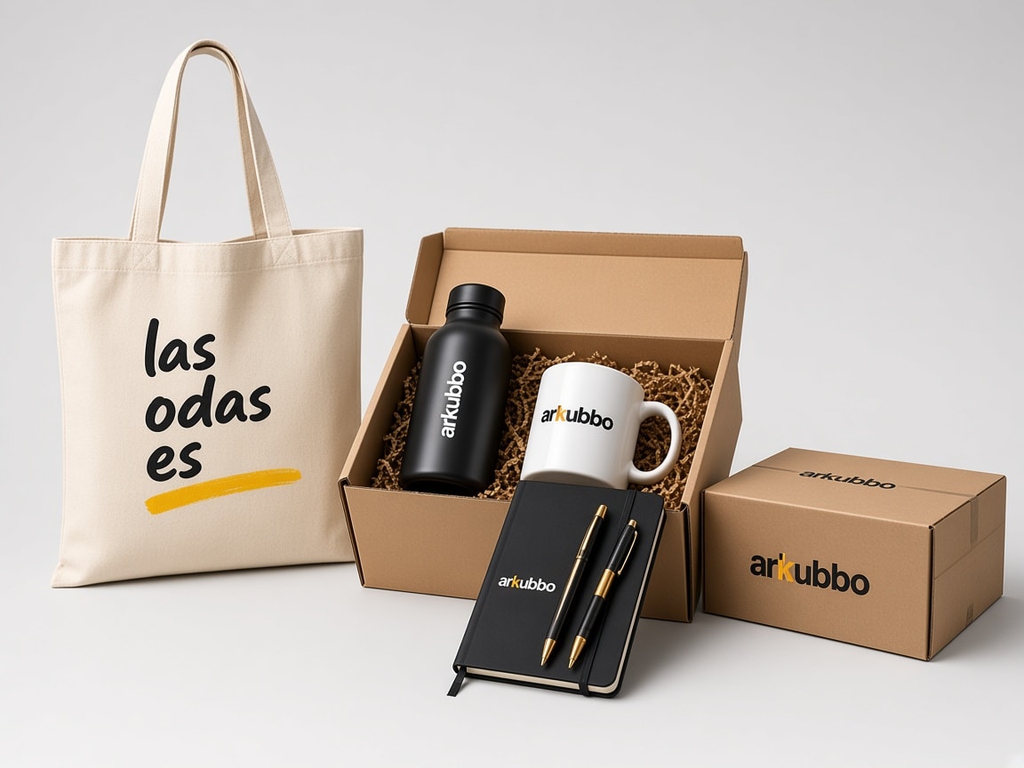 Set de regalo con tote, botella, taza y libreta personalizados